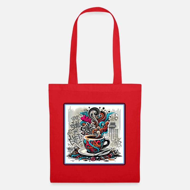 Espresso Graffiti - Sac en tissu - rouge