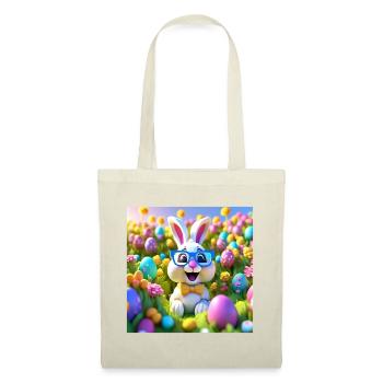 Ostern, Ostern, Frohe Ostern, Schokoladeneier - Stoffbeutel - Rot - Vorne