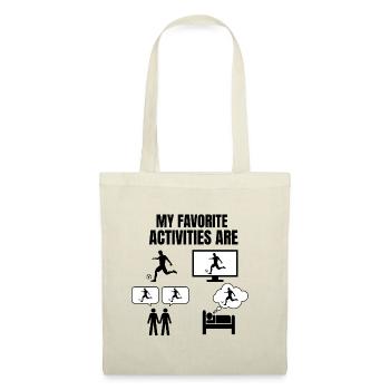 FOOTBALL - MY FAVORITE ACTIVITIES ARE - Tote Bag - red - Front
