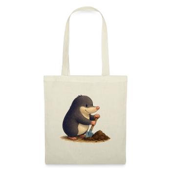 Industrious Mole with Shovel - Tote Bag - red - Front