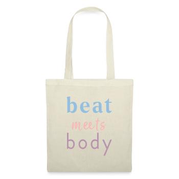 Beat Meets Body – Tanz Spruch Design - Stoffbeutel - Rot - Vorne
