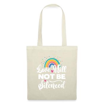Mois de la fierté LGBTQ - L’amour ne sera pas réduit au silence - Sac en tissu - rouge - Devant