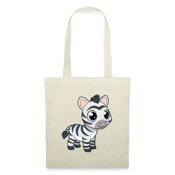 Baby Zebra with Big Blue Eyes - Tote Bag - red - Front