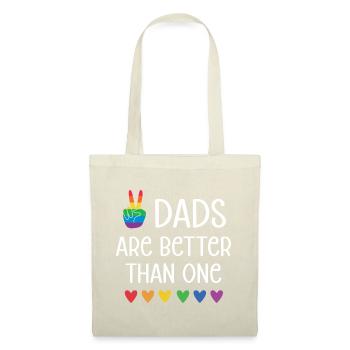Mois de la fierté LGBTQ - Deux papas valent mieux qu’un - Sac en tissu - rouge - Devant