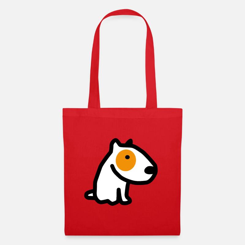 CORSO DER HUND mit orangefarbenen Augen - Stoffbeutel - Rot