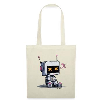Robot in Love - Stoffbeutel - Rot - Vorne