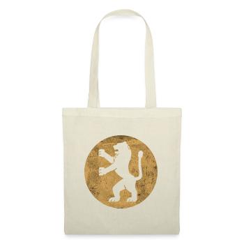Lion de Juda symbolique dans cercle doré - Sac en tissu - rouge - Devant