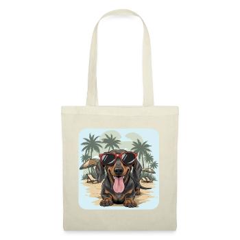 Dachshund Beach Dachshund Dachshund with Cool Goggles - Tote Bag - red - Front