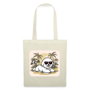 Sommer Malteser mit Sonnenbrille - Stoffbeutel - Rot - Vorne