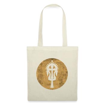 Golden Lalibela Cross, Sacred Heritage of Ethiopia - Tote Bag - red - Front