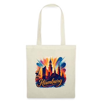 Hamburg City Silhouette Pearl on the Water Gift - Tote Bag - red - Front