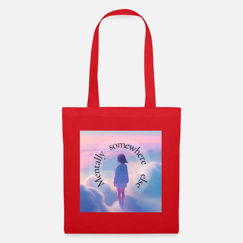 Mentally Somewhere Else – Aesthetic Dreamscape - Tote Bag - red
