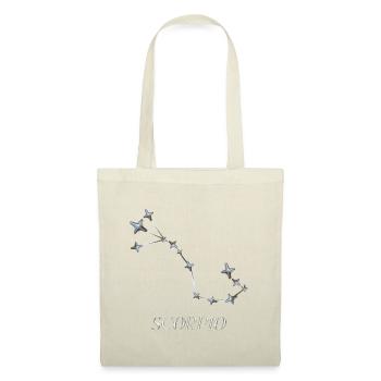Scorpio Sternbild – Silberne Minimal-Konstellation - Stoffbeutel - Rot - Vorne