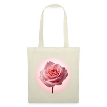 Roses roses délicates avec rosée - Sac en tissu - rouge - Devant