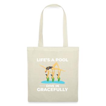 Life’s A Pool Dive In Gracefully Swimming Humor  - Tote Bag - red - Front