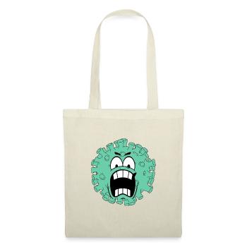 Green Creature – funny cartoon monster - Tote Bag - red - Front