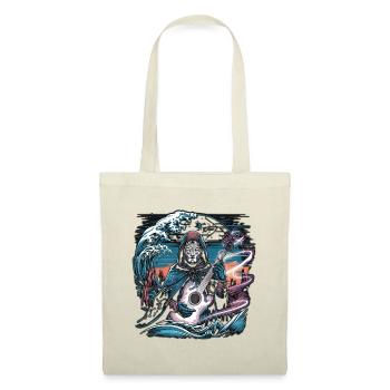 Mystic Night Guitarist Illustration - Tote Bag - red - Front