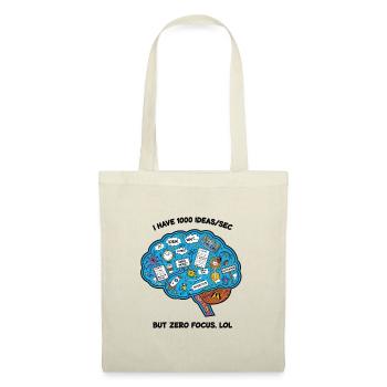 Illustration de brainstorming créative - Sac en tissu - rouge - Devant