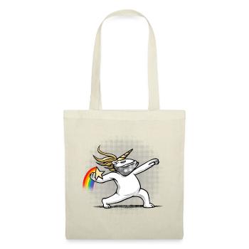 Unicorn throws a rainbow - Tote Bag - red - Front