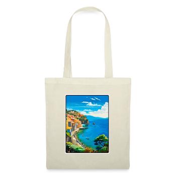 Sorrento, Italie, affiche de voyage vintage Cityscape WPA - Sac en tissu - rouge - Devant