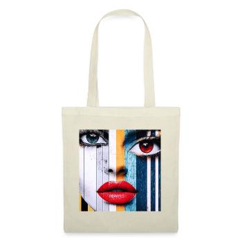 Colorful and Expressive Portrait - Tote Bag - red - Front