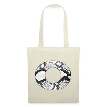 Snake Pattern Number Zero in Black and White - Tote Bag - red - Front