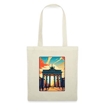 Brandenburg Gate Berlin Germany Travel Poster - Tote Bag - red - Front