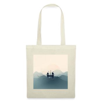 Voilier dans l’océan minimaliste - Sac en tissu - rouge - Devant