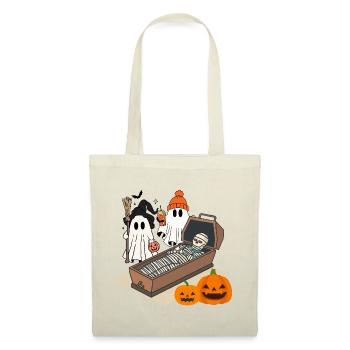 Fantômes d’Halloween effrayants et conception de squelettes - Sac en tissu - rouge - Devant