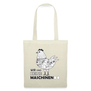 Mechanischer Vogel - Tierschutz - Vegan - Stoffbeutel - Rot - Vorne