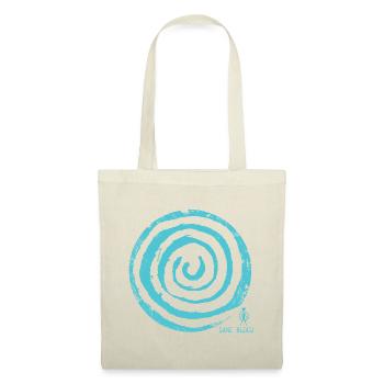 Abstrakte Spirale in Blau - Stoffbeutel - Rot - Vorne