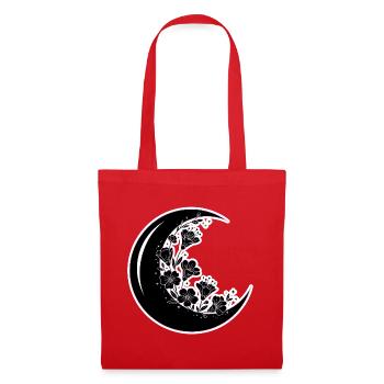 Illustration florale de la phase de lune - Sac en tissu - rouge - Devant