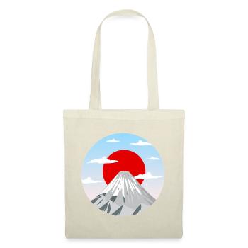 Mount Fuji Art Graphic - Tote Bag - red - Front