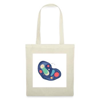 Motif abstrait Cosmos en bleu - Sac en tissu - rouge - Devant