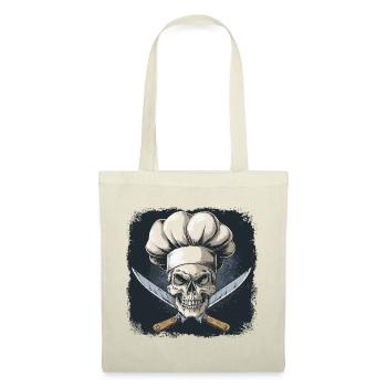 Skull with chef's hat - Tote Bag - red - Front