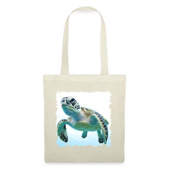 Unterwasser Schildkroeten Nahaufnahme - Stoffbeutel - Rot - Vorne