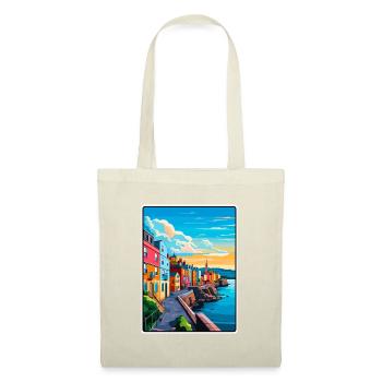 Galway Ireland Vibrant Coastal Town Sunset Poster - Tote Bag - red - Front