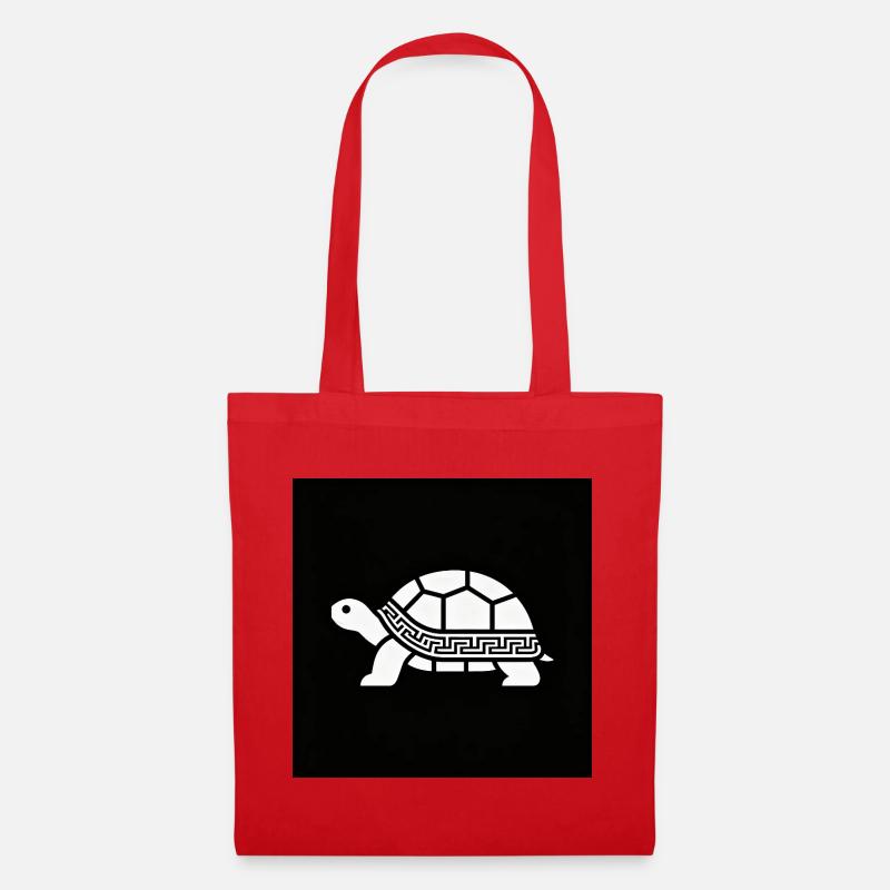Geometric turtle with pattern - Tote Bag - red
