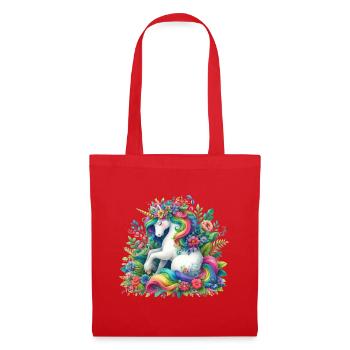 Rainbow Mane Unicorn Bloom - Tote Bag - red - Front