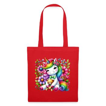 Rainbow Unicorn Floral Dream - Tote Bag - red - Front
