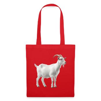 White Mountain Goat Portrait - Tote Bag - red - Front
