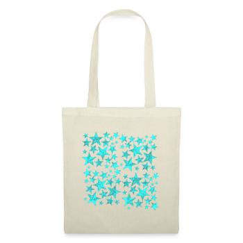 Turquoise Star Pattern - Tote Bag - red - Front
