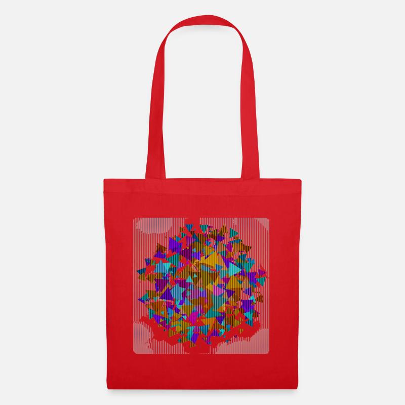 Geometric Triangle Circle - Tote Bag - red