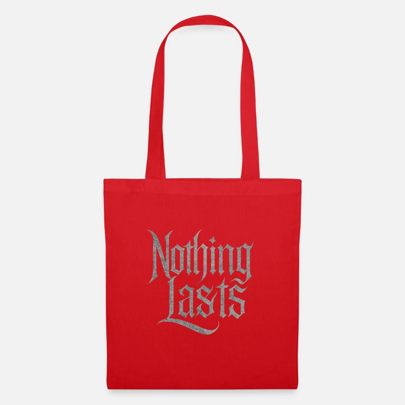 Nothing Lasts Design – Transience & Style - Tote Bag - red
