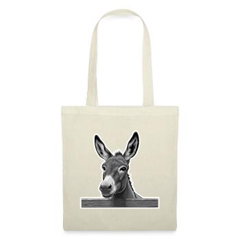 Donkey with a gentle gaze – peace and charm - Tote Bag - red - Front