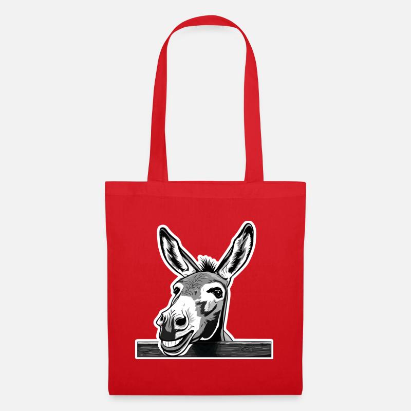 Cheeky donkey – laughter allowed! - Tote Bag - red