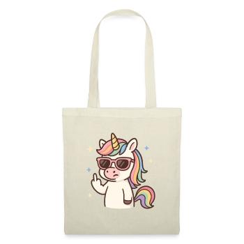 Licorne rebelle – Humour impertinent et magique - Sac en tissu - rouge - Devant
