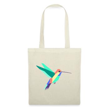 Bunte geometrische Kolibri-Kunst - Stoffbeutel - Rot - Vorne