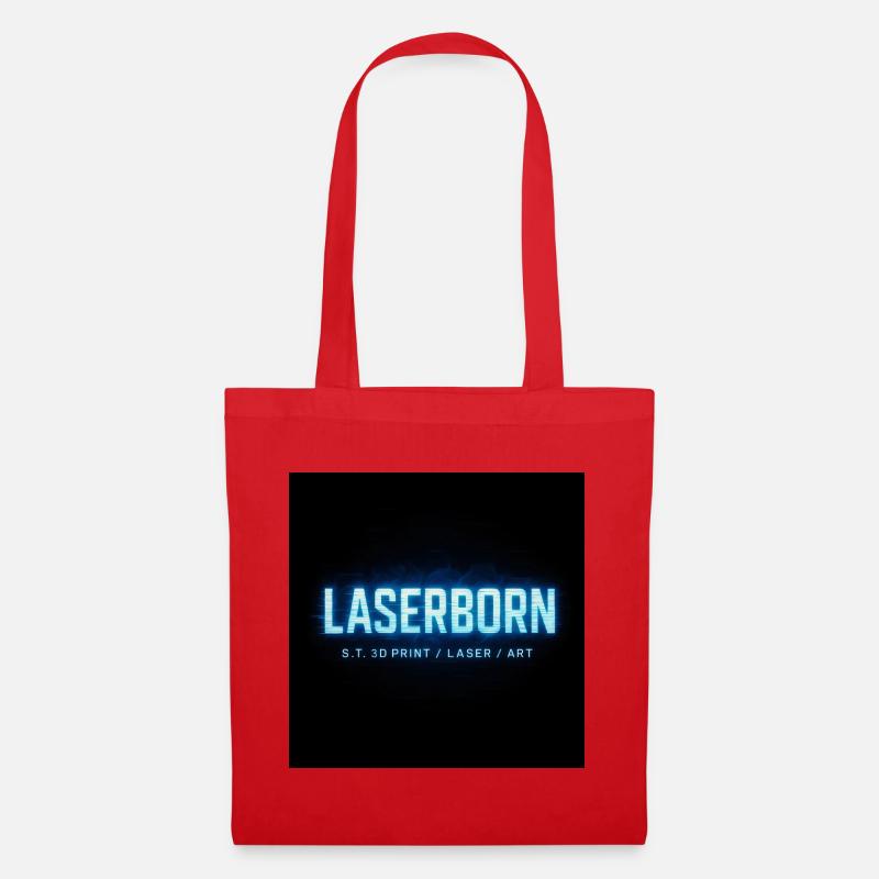 LaserBorn Neon Tech Print - Tote Bag - red
