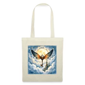 Winged Key in Night Sky - Tote Bag - red - Front